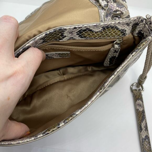 Cole Haan Snake Print Leather Crossbody - Picture 8 of 8